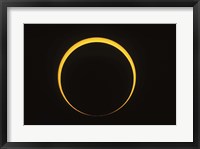 Annular eclipse showing reverse Baily's beads effect Fine Art Print