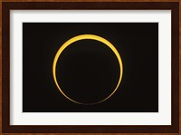 Annular eclipse showing reverse Baily's beads effect Fine Art Print