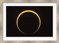 Annular eclipse showing reverse Baily's beads effect Fine Art Print