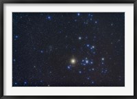 Open cluster Hyades and giant star Aldebaran in the constellation of Taurus Fine Art Print