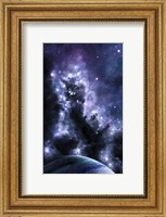 A solar sail appears from the dusty depths of the Midnight Nebula Fine Art Print