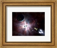 An enormous stellar power and manufacturing station built around a star Fine Art Print