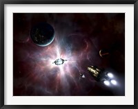 An enormous stellar power and manufacturing station built around a star Fine Art Print