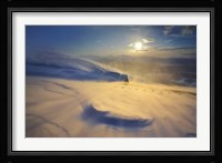 A blizzard on Toviktinden Mountain in Troms County, Norway Fine Art Print