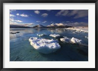 A winter view looking out in Tjeldsundet strait, Norway Fine Art Print