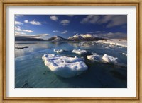 A winter view looking out in Tjeldsundet strait, Norway Fine Art Print
