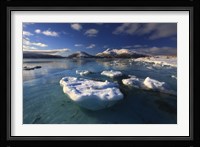 A winter view looking out in Tjeldsundet strait, Norway Fine Art Print