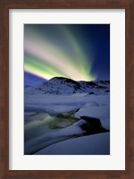 Aurora Borealis over Mikkelfjellet Mountain in Troms County, Norway Fine Art Print
