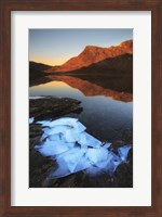 Ice flakes in the shadows of Skittendalen Valley in Troms County, Norway Fine Art Print
