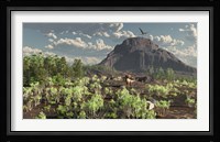 A lone Tyrannosaurus Rex scavenges for food Fine Art Print