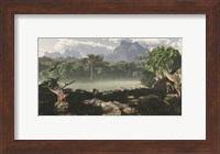 Late Jurassic East Africa with a host of different animals and plants Fine Art Print