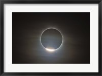 The first diamond ring during the total eclipse of the Sun Fine Art Print