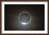 The first diamond ring during the total eclipse of the Sun Fine Art Print