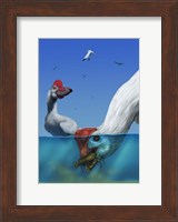 Two Citipati's hunting crabs Fine Art Print