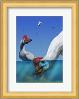 Two Citipati's hunting crabs Fine Art Print