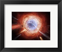 A planetary nebula is forming as the star expells its outer layers Fine Art Print