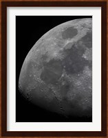 The limb and terminator of the waxing gibbous moon Fine Art Print