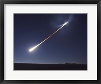 Total lunar eclipse with eclipse motion trail Fine Art Print