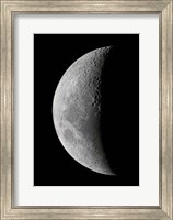 A waxing crescent moon in high resolution Fine Art Print