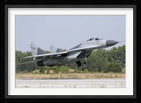 A Serbian Air Force MiG-29 departing from Graf Ignatievo Air Base Fine Art Print