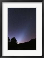 Venus setting and a bright cone of zodiacal light visible after sunset Fine Art Print