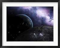 Two courier shuttles pass near Eione on their way to Nereus Fine Art Print
