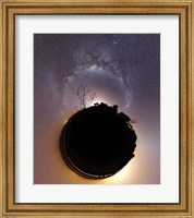 The Milky Way and zodiacal light presented as a mini planet Fine Art Print
