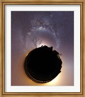 The Milky Way and zodiacal light presented as a mini planet Fine Art Print
