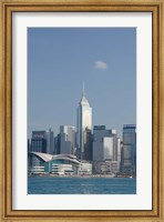 City skyline view from Victoria Harbor, Hong Kong, China Fine Art Print