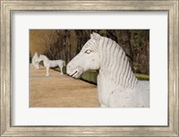 Carved horse statues, Changling Sacred Was, Beijing, China Fine Art Print