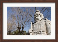 Carved warrior statues, Changling Sacred Was, Beijing, China Fine Art Print