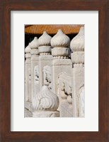 China, Beijing, Forbidden City. Emperors palace, ornate marble bridge. Fine Art Print