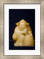 China, Shanghai, Shanghai Museum. Carved jade fisherman. Fine Art Print