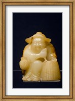 China, Shanghai, Shanghai Museum. Carved jade fisherman. Fine Art Print