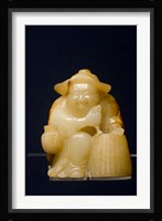 China, Shanghai, Shanghai Museum. Carved jade fisherman. Fine Art Print