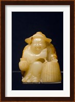 China, Shanghai, Shanghai Museum. Carved jade fisherman. Fine Art Print