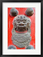 Door knocker, Hall of Consolation, Forbidden City, Beijing, China Fine Art Print
