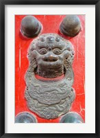 Door knocker, Hall of Consolation, Forbidden City, Beijing, China Fine Art Print