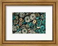 Antique Chinese Coins and Reproductions at a Street Market, Shandong Province, Jinan, China Fine Art Print