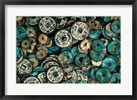 Antique Chinese Coins and Reproductions at a Street Market, Shandong Province, Jinan, China Fine Art Print