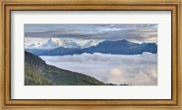 Asia, Bhutan, Mt Jumolhari, Chelela Pass Fine Art Print