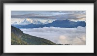 Asia, Bhutan, Mt Jumolhari, Chelela Pass Fine Art Print