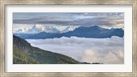 Asia, Bhutan, Mt Jumolhari, Chelela Pass Fine Art Print