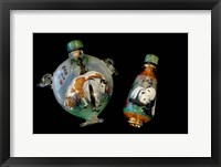 Hand Painted Snuff Bottles with Jade Tops and Horse Globe, Chinese Handicrafts, China Fine Art Print