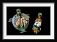Hand Painted Snuff Bottles with Jade Tops and Horse Globe, Chinese Handicrafts, China Fine Art Print