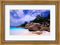 Beach, La Digue in the Seychelle Islands Fine Art Print