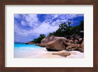 Beach, La Digue in the Seychelle Islands Fine Art Print