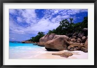 Beach, La Digue in the Seychelle Islands Fine Art Print