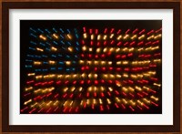 Americana Flag made of zoomed Neon Lights Fine Art Print