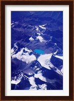 Aerial View of Snow-Capped Peaks on the Tibetan Plateau, Himalayas, Tibet, China Fine Art Print